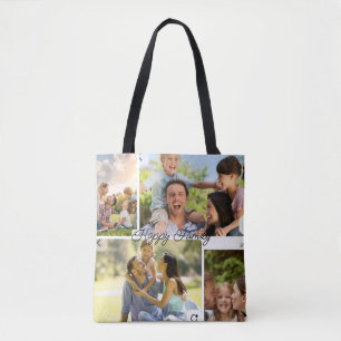 Custom Happy Family Foto Collage Tote Bag - Perso Tasche