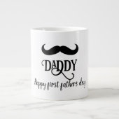 custom Happy first father's day  Jumbo-Tasse (Vorderseite)