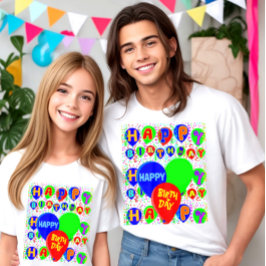 Custom Happy Geburtday Ballons T-Shirt