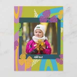 Custom Happy Geburtstag Foto Kleinkind farbig Postkarte