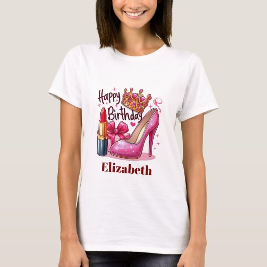 Custom Happy Geburtstag Geschenke Geschenke T-Shirt (Vorderseite)