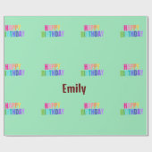 Custom Happy Geburtstag Oma Foto Collage Rosa Geschenkpapier (Flach)