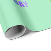 Custom Happy Geburtstag Oma Foto Collage Rosa Geschenkpapier (Rolleneckpunkt)