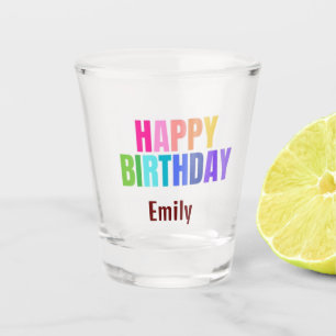 Custom Happy Geburtstag Oma Foto Collage Rosa Schnapsglas