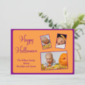 Custom Happy Halloween Cards Foto hinzufügen Karte (Stehend Vorderseite)