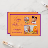 Custom Happy Halloween Cards Foto hinzufügen Karte (Vorderseite/Rückseite Beispiel)