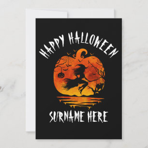 CUSTOM HAPPY HALLOWEEN FAMILIE ANSAMMLUNG PUMPKIN EINLADUNG