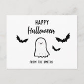 Custom Happy Halloween Friendly Ghost Postkarte (Vorderseite)