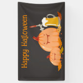 Custom Happy Halloween Pumpkins & Bierbanner Banner (Vertikal)