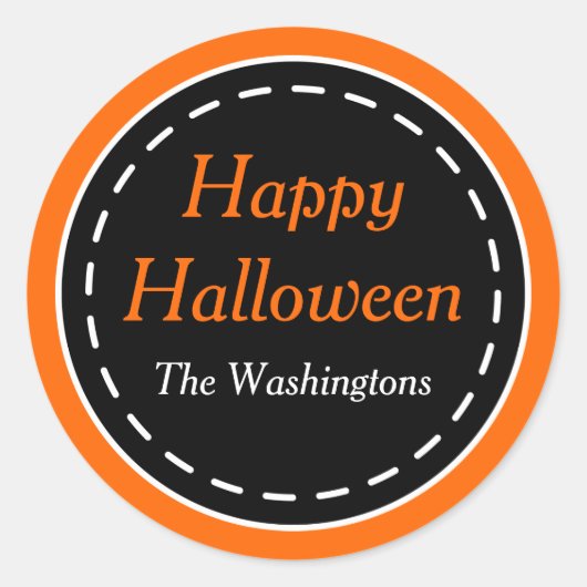 Custom Happy Halloween Stickers (Vorderseite)