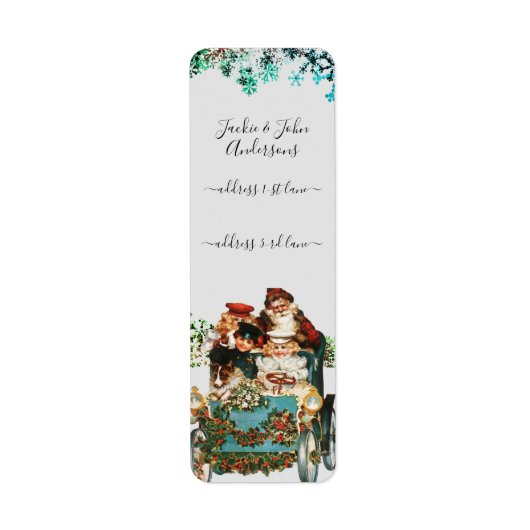 Custom Happy Holidays Chic Rustic Vintag Ephemera (Vorne)