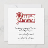 Custom Happy Holidays Chic Rustic Vintag Ephemera Einladung (Rückseite)