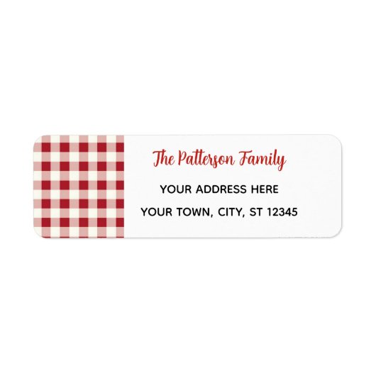 Custom Happy Holidays Fun Classic Plaid Red  (Vorne)