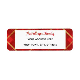 Custom Happy Holidays Fun Classic Plaid Red 