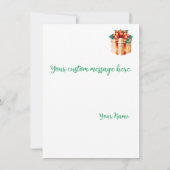 Custom Happy Holidays Gemütliche Scene Watercolor  (Rückseite)