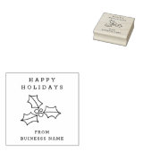 Custom Happy Holidays Holly Pflanze for Business Gummistempel (Stempel)