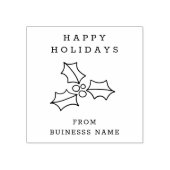 Custom Happy Holidays Holly Pflanze for Business Gummistempel (Prägung)