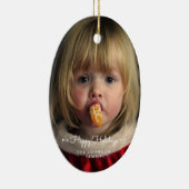 Custom Happy Holidays Oval Christmas Tree Ornament (Rechts)