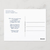 Custom Happy Holidays Winter Wonderland Watercolor Postkarte (Rückseite)