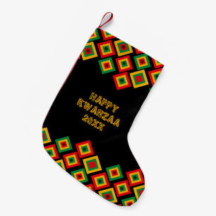 Custom HAPPY KWANZAA Kleiner Weihnachtsstrumpf