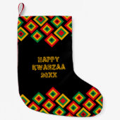 Custom HAPPY KWANZAA Kleiner Weihnachtsstrumpf (Vorderseite)