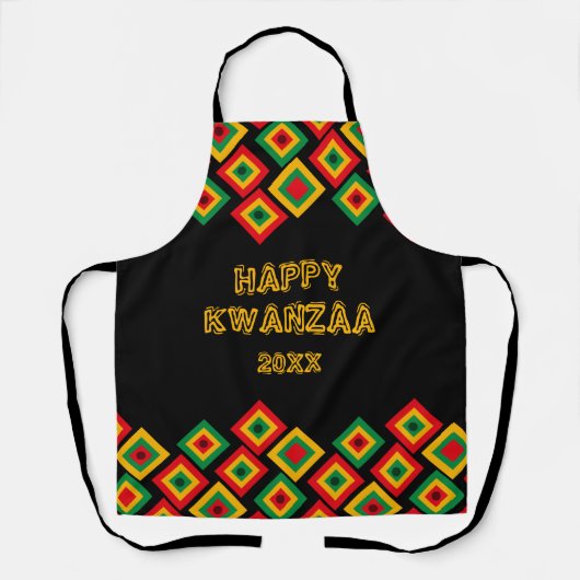 Custom HAPPY KWANZAA Schürze (Vorderseite)