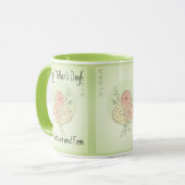 Custom Happy Mother's Day Limone Kunst Rose Tasse (Vorderseite Links)