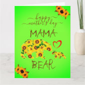 Custom Happy Mütter Day MAMA BAR Sonnenblumen Mama Karte (Vorderseite)