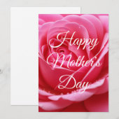 Custom Happy Mütter Tag Rose Blume Einladung (Vorne/Hinten)