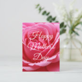 Custom Happy Mütter Tag Rose Blume Postkarte (Stehend Vorderseite)