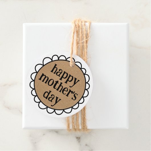Custom HAPPY MUTTER'S DAY Scalloping Edge Geschenk Geschenkanhänger (Beispiel)