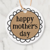 Custom HAPPY MUTTER'S DAY Scalloping Edge Geschenk Geschenkanhänger (Vorderseite)