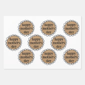 Custom HAPPY MUTTER'S DAY Scalloping Edge Geschenk Geschenkpapier Set (Vorderseite 3)