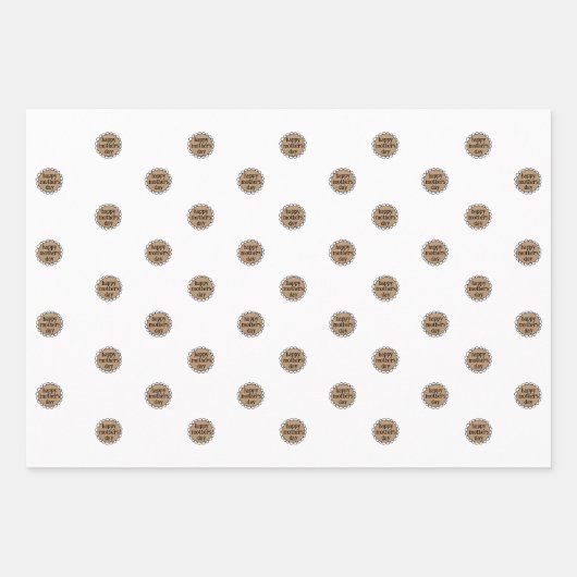 Custom HAPPY MUTTER'S DAY Scalloping Edge Geschenk Geschenkpapier Set (Vorderseite 2)