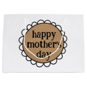 Custom HAPPY MUTTER'S DAY Scalloping Edge Große Geschenktüte (Vorderseite)