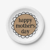 Custom HAPPY MUTTER'S DAY Scalloping Edge Pappteller (Vorderseite)