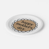Custom HAPPY MUTTER'S DAY Scalloping Edge Pappteller (Schrägansicht)