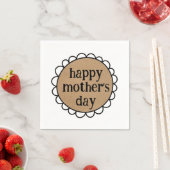 Custom HAPPY MUTTER'S DAY Scalloping Edge Serviette (Beispiel)