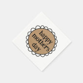 Custom HAPPY MUTTER'S DAY Scalloping Edge Serviette (Ecke)