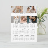 Custom Happy Neues Jahr 2025 Kalender FotoCollage (Stehend Vorderseite)