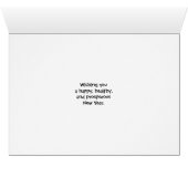 Custom Happy New Year, Helle und farbenfrohe Flagg (Innenansicht Horizontal (Unten))