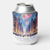 Custom Happy New Year New York City Fireworks Dosenkühler (Kanne Rückseite)