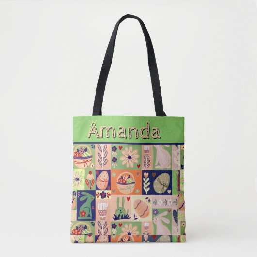 Custom Happy Oaster Collage Colorful Tasche (Vorderseite)