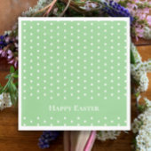 Custom Happy Oaster Mint Green & White Polka Dot Serviette