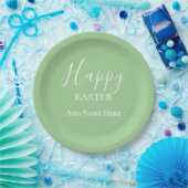 Custom Happy Oaster Pastel Green Oaster Brunch Pappteller (Party)