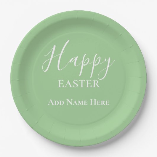 Custom Happy Oaster Pastel Green Oaster Brunch Pappteller (Vorderseite)
