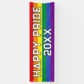 Custom Happy Pride LGBT Gay Pride Party Rainbow Banner (Vertikal)