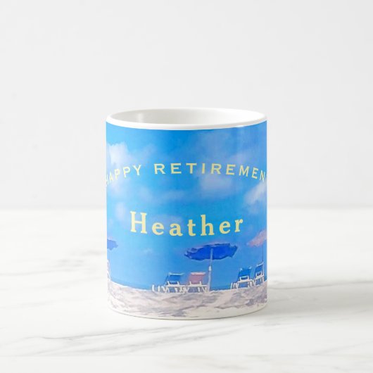 Custom Happy Retirement Geschenk Kaffeetasse (Mittel)