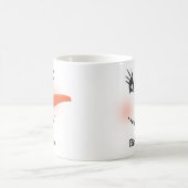 Custom Happy Snowman Face Frohe Weihnachtsgeschenk Kaffeetasse (Mittel)