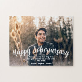 Custom Happy Soberversary 1 Foto Personalisiert Puzzle
